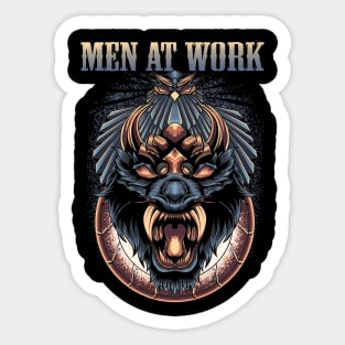 WORK AT THE MEN BAND Sticker